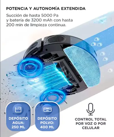 Sistema de trapeado del Gadnic AC800 con mopa fija y tanque de agua