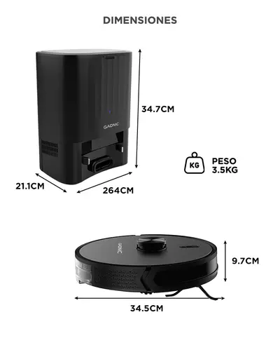 Gadnic AC800: tamaño y espacio que ocupa