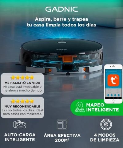 Sistema de trapeado del Gadnic Clean Duo Z900: mopa de arrastre (húmedo o seco)