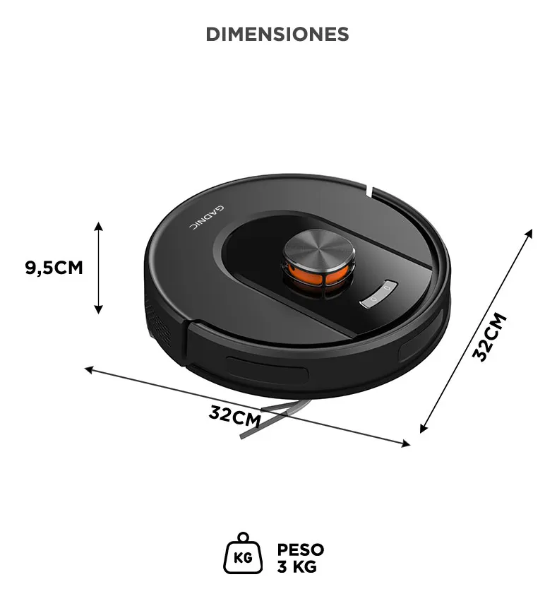 Gadnic V51: tamaño y espacio que ocupa