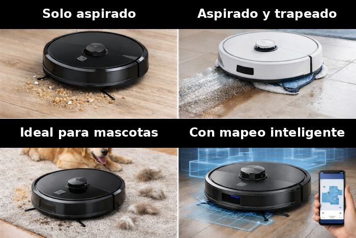 Tipos de aspiradoras robot