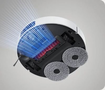 Sistema de trapeado del Xiaomi X20 Pro con doble mopa giratoria y base con lavado y secado