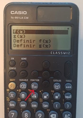 Definiendo funciones f(x) en la Casio